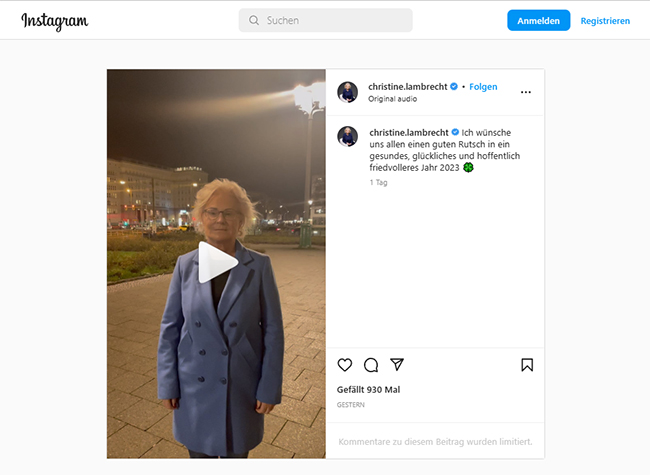 Christine Lambrecht Silvesteransprache